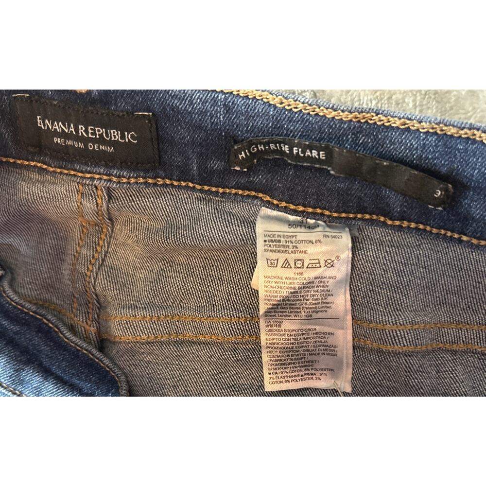 Banana Republic Jeans Womens 31 High Rise Flare Preppy Cowgirl Western USA - Picture 4 of 12